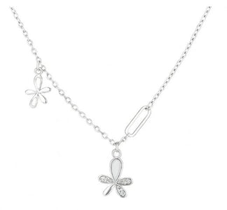Twin Bloom Daisy 925 Sterling Silver Floral Pendant Necklace for Women